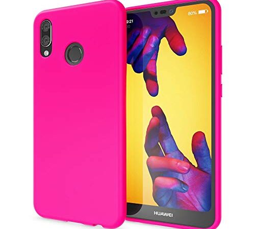 NALIA Neon Custodia Protezione compatibile con Huawei P20 Lite, Cover Ultra-Slim Neon Smartphone Case Etui Protettiva in Silicone Gel, Gomma Telefono Cellulare Bumper Sottile, Colore:Pink