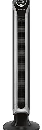 Rowenta Vu6670 Eole Infinite, Ventilatore a Torre, Timer Fino a 8 Ore, 3 Velocità, Telecomando, Spegnimento Automatico, 40 W, Nero