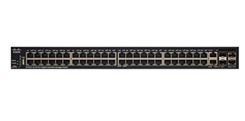 Switch gestito impilabile Cisco SG350X-48 con 48 porte Gigabit Ethernet (GbE), 2 x 10 G combinate + 2 x SFP+, protezione limitata a vita (SG350X-48-K9-EU)