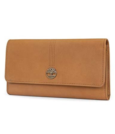 Timberland Portafoglio in Pelle RFID Flap Cluth Organizer, Donna, Grano (Nubuck), Taglia Unica