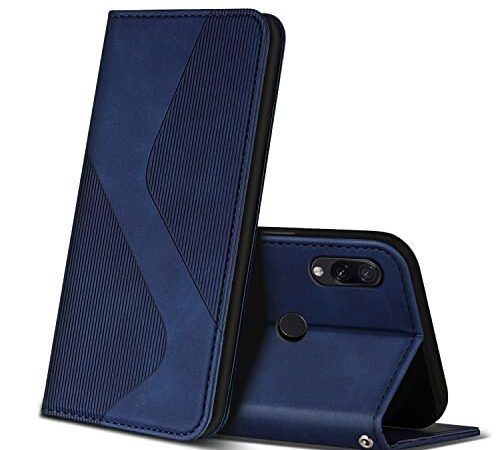 ZONNAVI Cover per Xiaomi Redmi Note 7 / Redmi Note 7 Pro, Flip Custodia Pelle PU con [Slot Cart] [Supporto Stand] [Magnetica], Cover a Libro Portafoglio per Xiaomi Redmi Note 7 / Note 7 Pro (Blu)