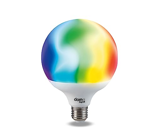 Beghelli Dom Lampadina LED Alexa Smart GLOBO E27 14W RGB-CCT WiFi-Lampada Compatible con App, Lampadine Accessori Domotica di Facile Installazione, Regolazione di Colori a Luce Calda e Luce Fredda