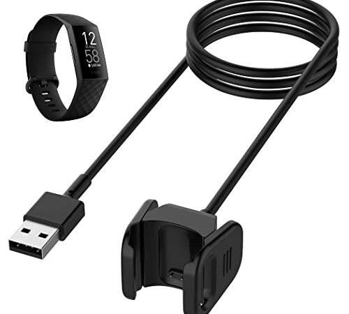 Caricatore compatibile con Fitbit Charge 4 - Cavo USB di ricambio 100cm Caricabatterie Phonillico®