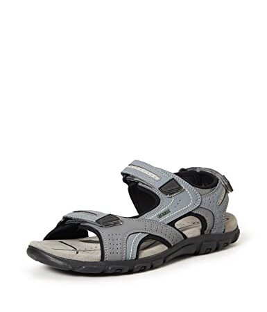 Geox Uomo Sandal Strada D, Sandali Uomo, Grigio Stone Lt Grey, 42 EU