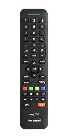 Meliconi Easy TV.1 Telecomando Universale per TV tastiera completa tasti specifici per smart TV