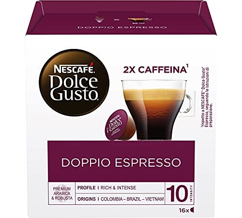 NESCAFÉ DOLCE GUSTO Doppio Espresso Caffè, 3 Confezioni da 16 capsule (48 capsule)