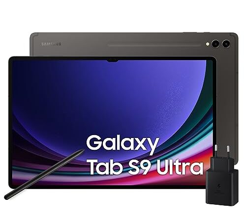 Samsung Galaxy Tab S9 Ultra, Display 14.6" Dynamic AMOLED 2X, Wi-Fi, RAM 12GB, 512GB, 11.200 mAh, Snapdragon 8 Gen 2, Android 13, IP68, Graphite, [Versione italiana] 2023, Caricabatterie 45W incluso