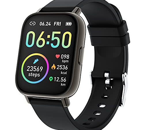 Smartwatch, Orologio Fitness Uomo Donna 1,69'' Touch Schermo Smart Watch con Contapassi/Cardiofrequenzimetro/Cronometro, Sportivo Fitness Tracker Impermeabil IP68, 24 Sportive, Notifiche Messaggi