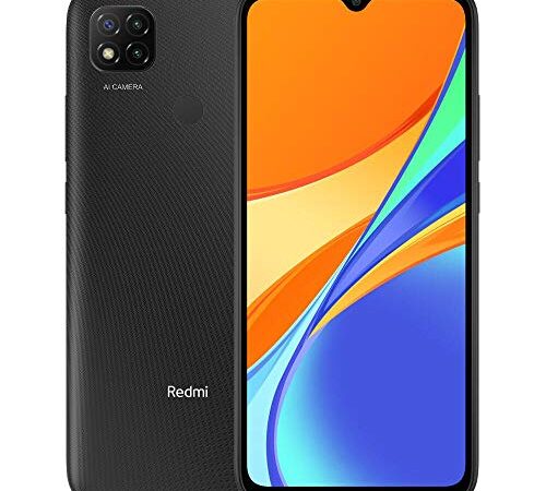 Xiaomi Redmi 9C Smartphone, 3 GB + 64 GB, 6.53 "HD, 5000mAh (typ), con Sblocco Faccial Al, 13 MP, Tripla Fotocamera, Grigio (Midnight Grey)