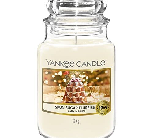 Yankee Candle profumata | Candela in giara grande Spun Sugar Flurries | Durata: fino a 150 ore | Regalo perfetto per donne