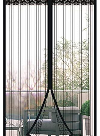 Zanzariera Magnetica per Porte Anti Zanzare Calamite Tenda Anti Zanzare Insetti Facile da installare per ideale per porte da balcone, cantine, terrazze (Nero, 100 * 240cm)