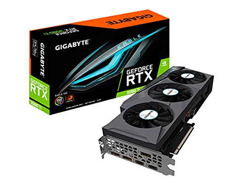 Gigabyte GeForce RTX 3080 Ti Eagle 12G Scheda Grafica, 3X Ventole WINDFORCE, 12GB 384-bit GDDR6X, GV-N308TEAGLE-12GD Scheda Video